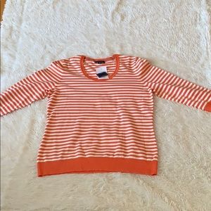 Lands End striped 3Q scoop sweater